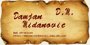 Damjan Midanović vizit kartica